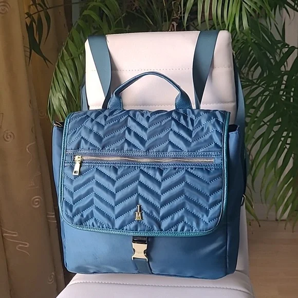 Isaac Mizrahi Pastel Color Block Nylon Neutral Boho School Backpack Purse Bag $_12.JPG?set_id=880000500F main image 3